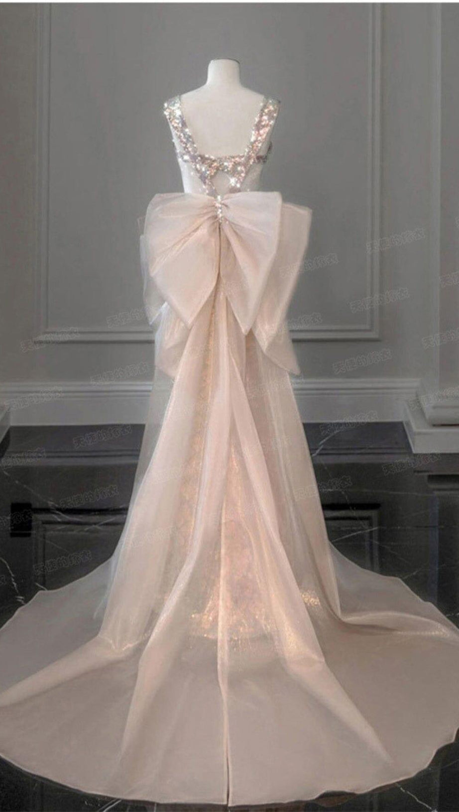 SEQUIN BACKLESS MAXI DRESS