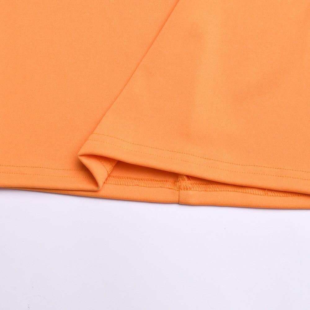 AIIZIE HEART EMBELLISHED CUTOUT MINI DRESS IN ORANGE - product image