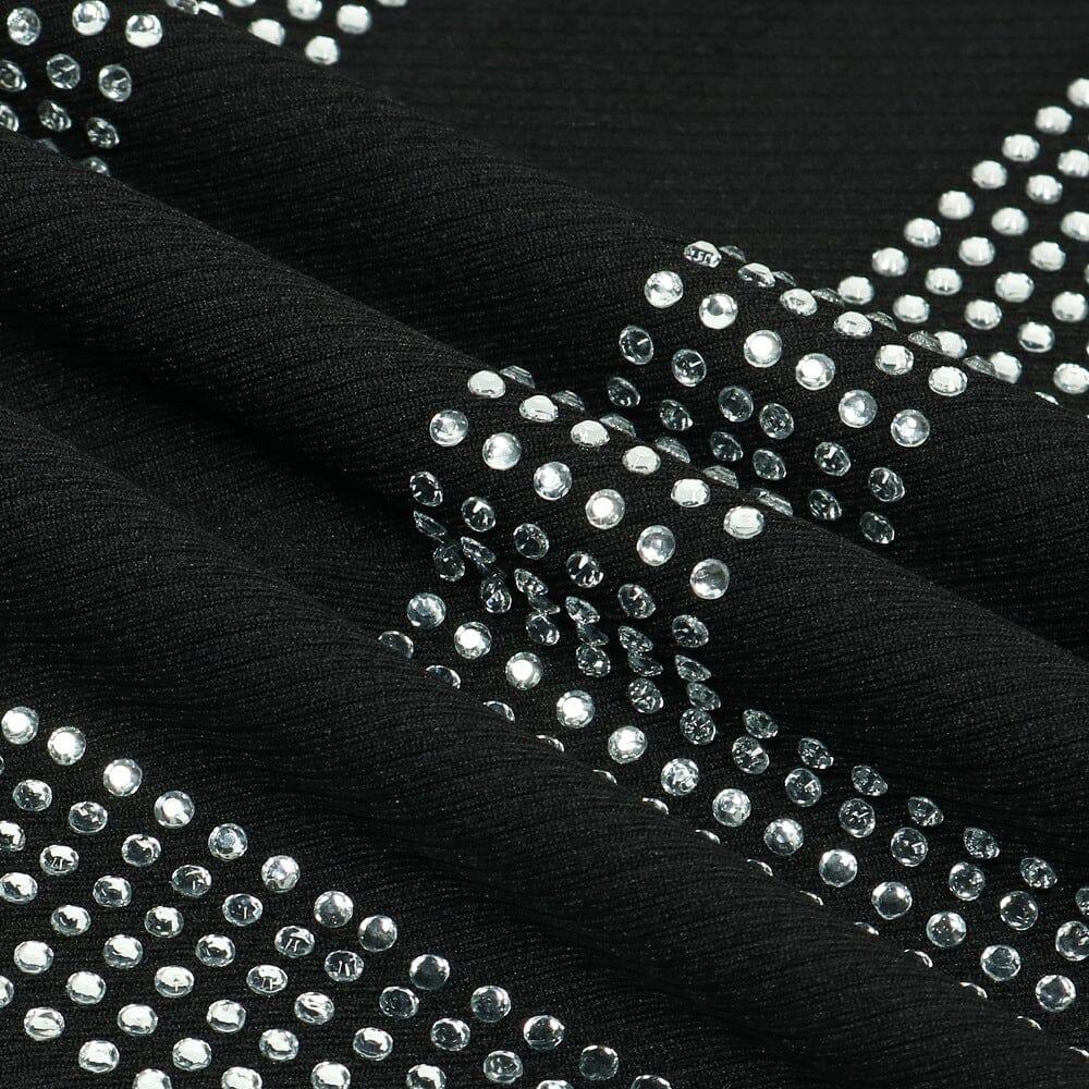 AIIZIE BANDAGE DIAMOND MINI DRESS IN BLACK - product image