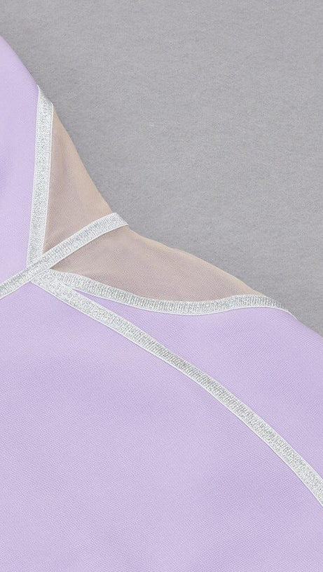BANDAGE MESH MINI DRESS IN PURPLE