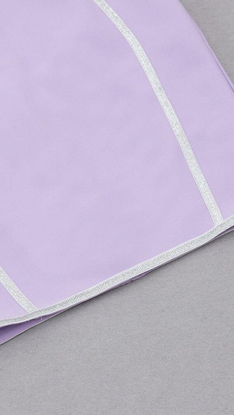 BANDAGE MESH MINI DRESS IN PURPLE