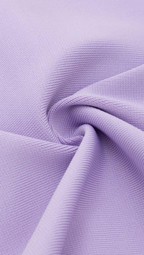 BANDAGE MESH MINI DRESS IN PURPLE