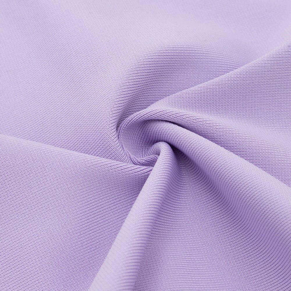 AIIZIE BANDAGE MESH MINI DRESS IN PURPLE - product image