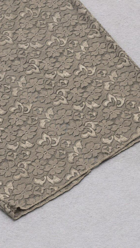 FLORAL LACE LONG SLEEVE MIDI DRESS