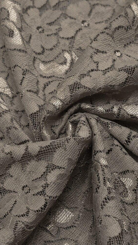 FLORAL LACE LONG SLEEVE MIDI DRESS