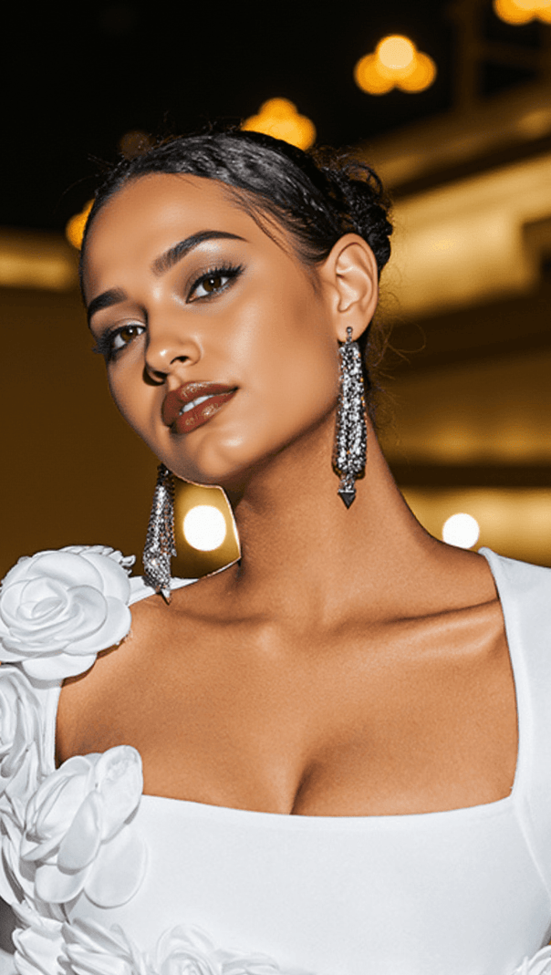 AIIZIE LUSEN TRIANGLE TASSEL EARRINGS - product image
