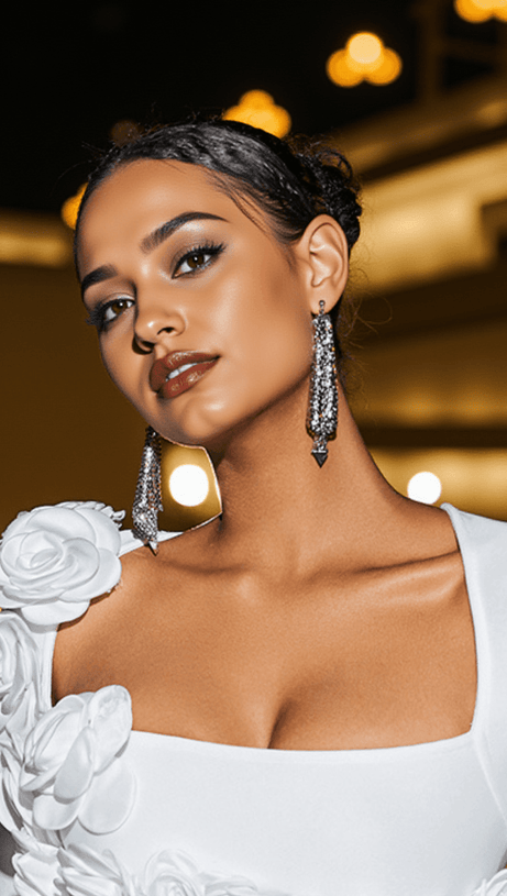 LUSEN TRIANGLE TASSEL EARRINGS