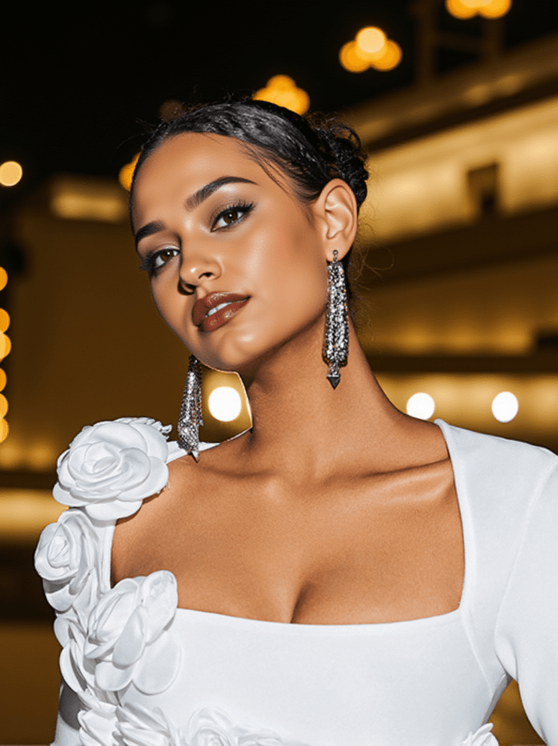 LUSEN TRIANGLE TASSEL EARRINGS