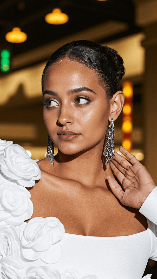 AIIZIE LUSEN TRIANGLE TASSEL EARRINGS - product image