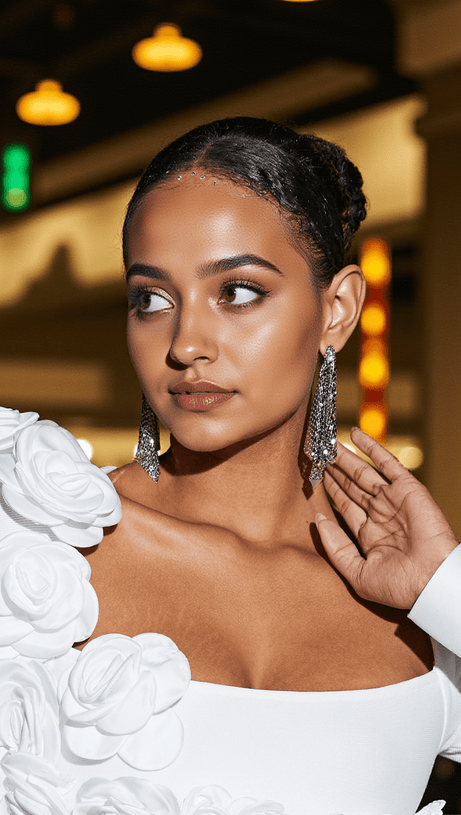 LUSEN TRIANGLE TASSEL EARRINGS