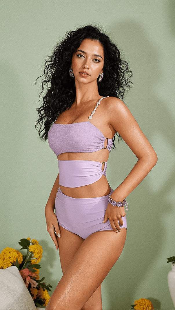 AIIZIE ORLANDO CUTOUT SWIMWEAR TWO PIECE SET - product image