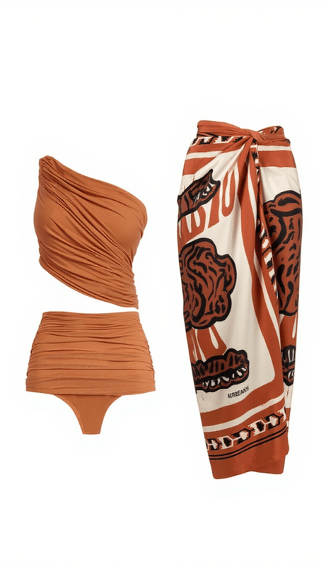 Alvira – Dreiteiliges One-Shoulder-Bikini-Set