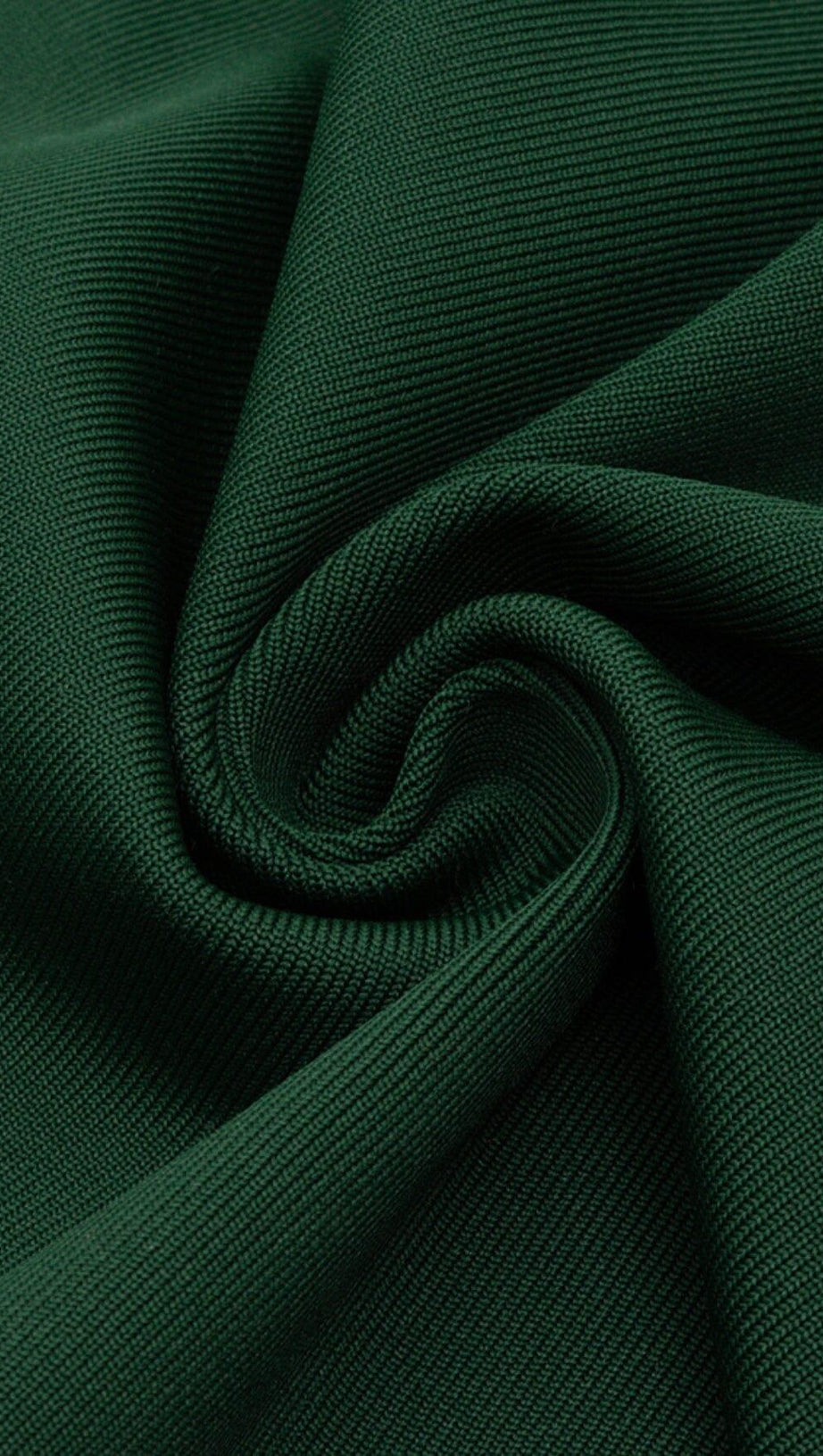 DARK GREEN CHEST HOLLOW LACE STITCHED SLIM MIDI DRESS