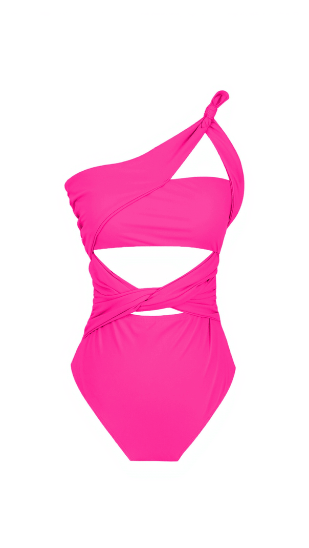 AIIZIE AUSTIN CUTOUT TWISTED ONE PIECE SWIMSUIT - product image