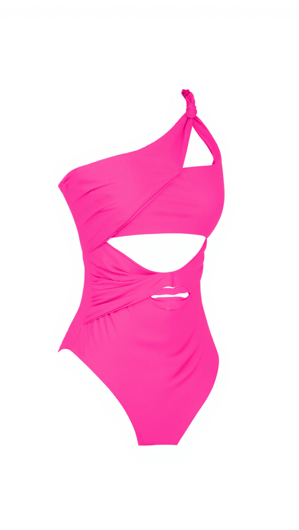 AIIZIE AUSTIN CUTOUT TWISTED ONE PIECE SWIMSUIT - product image