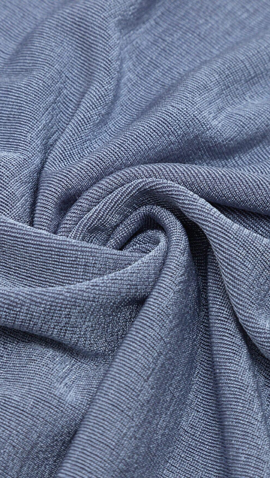 GREY-BLUE OFF SHOULDER MIDI DRESS