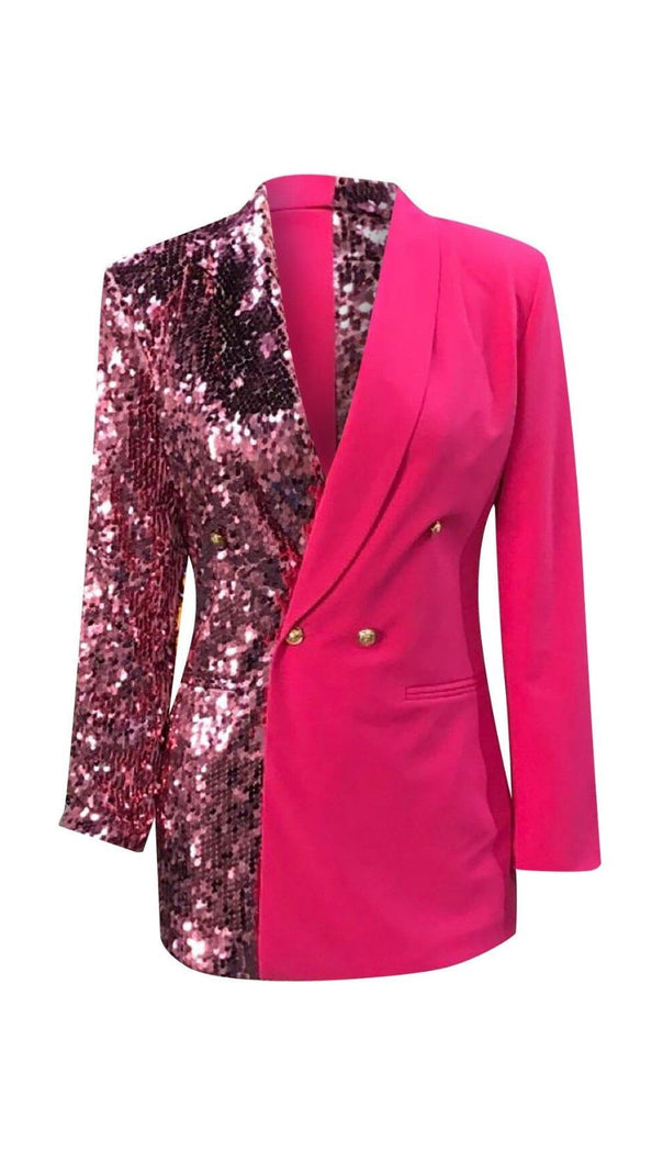 AIIZIE BARBIE POWDER STITCHED SEQUIN MINI DRESS - product image