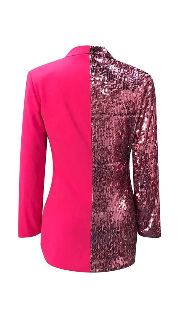 AIIZIE BARBIE POWDER STITCHED SEQUIN MINI DRESS - product image