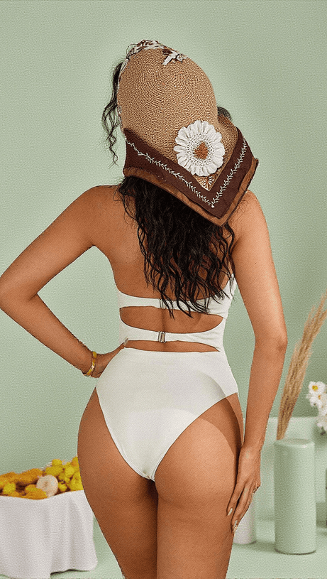 Trägerloser Badeanzug „Rox“ mit Blumenmuster