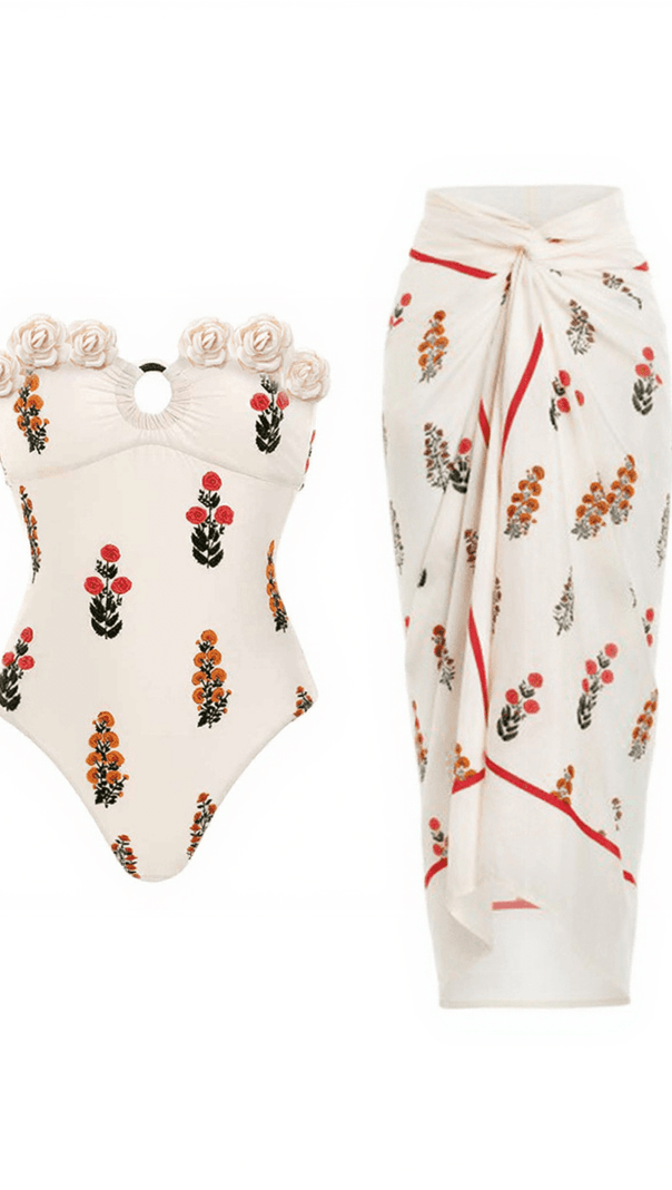 AIIZIE ELISHA FLOWER PRINTED SWIMWEAR TWO PIECE SET - product image