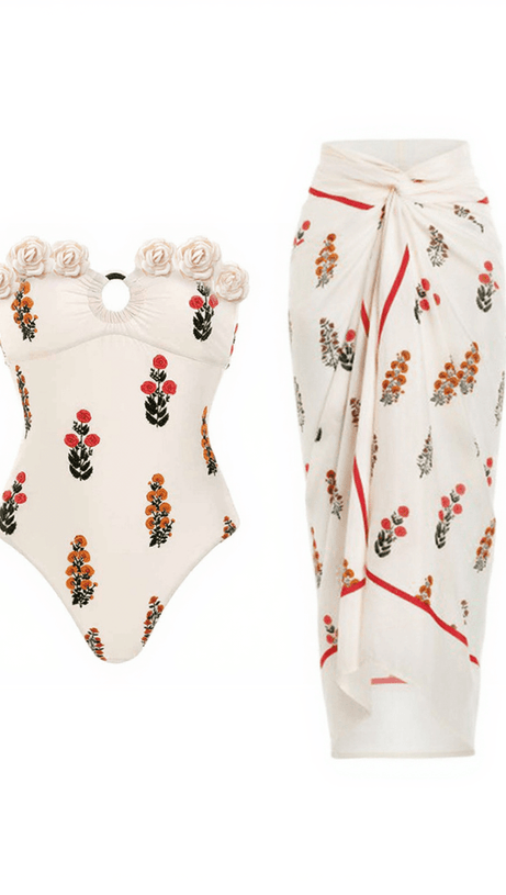 COSTUME DA BAGNO DUE PEZZI CON STAMPA A FIORI ELISHA