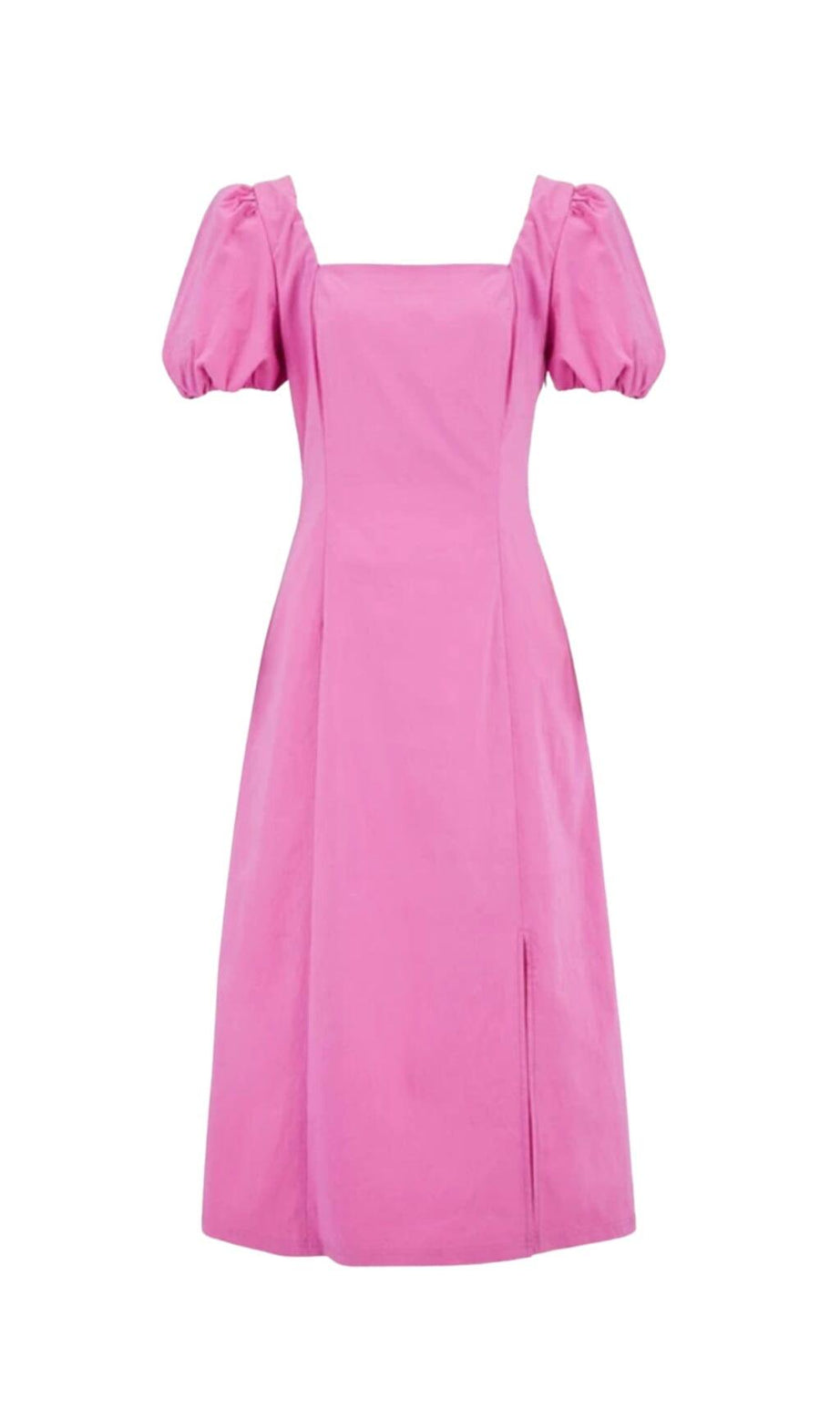 MIDIKLEID MIT PUFFÄRMELN IN ROSA