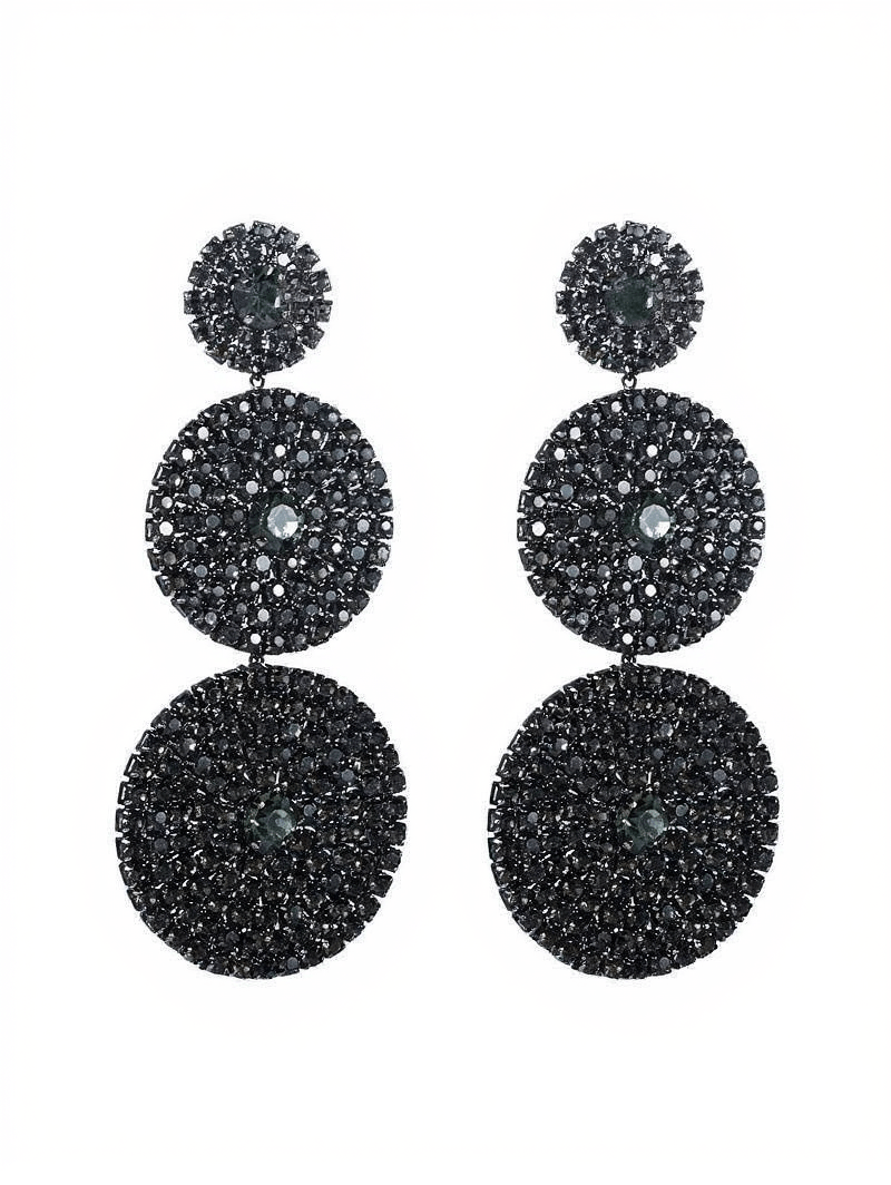 AIIZIE ELINA LAYERED ROUND DIAMOND EARRINGS - product image