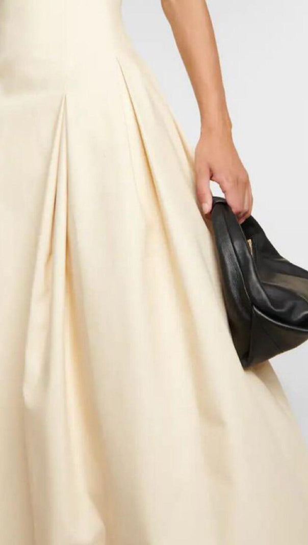AIIZIE WAIST-TIGHTENING MAXI DRESS IN BEIGE - product image