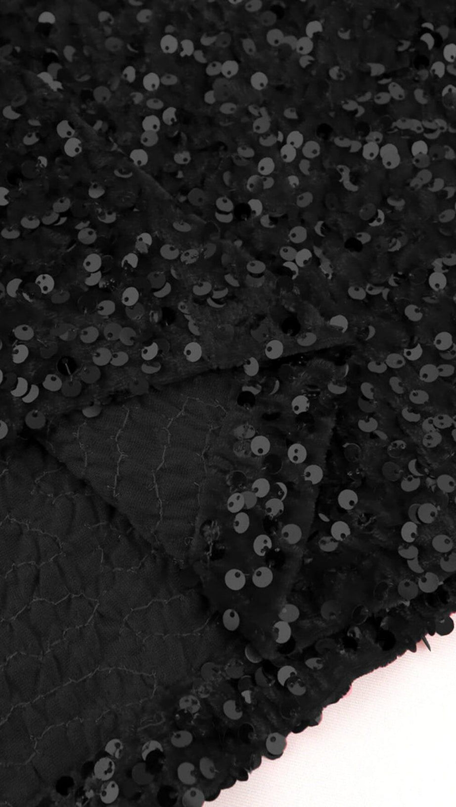 SEQUIN PUFF SLEEVE ONE NECK WAIST MAXI DRESS IN BLACK