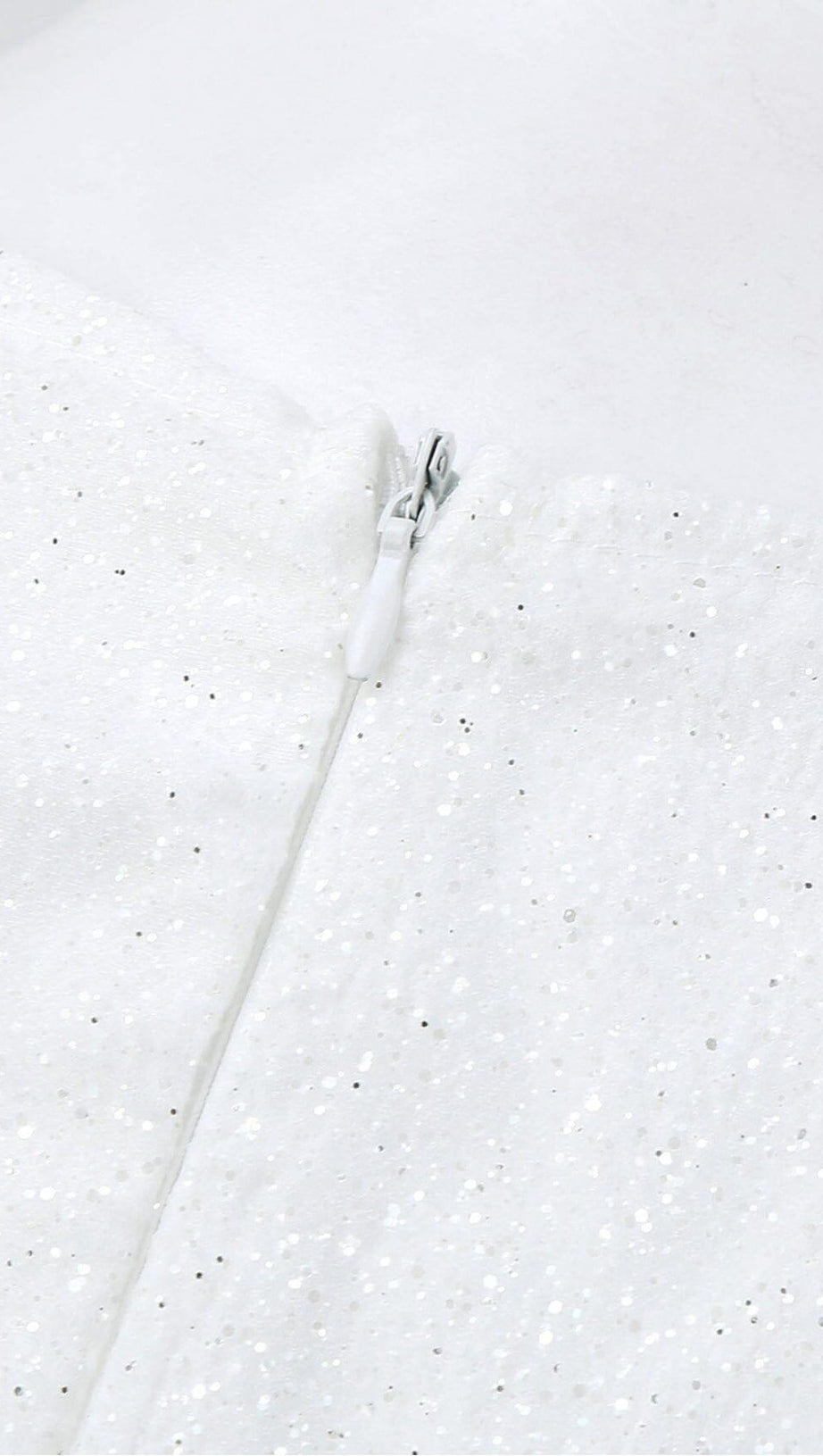 SEQUIN LANTERN SLEEVES DEEP V-NECK WRAP HIP SEXY MINI DRESS IN WHITE