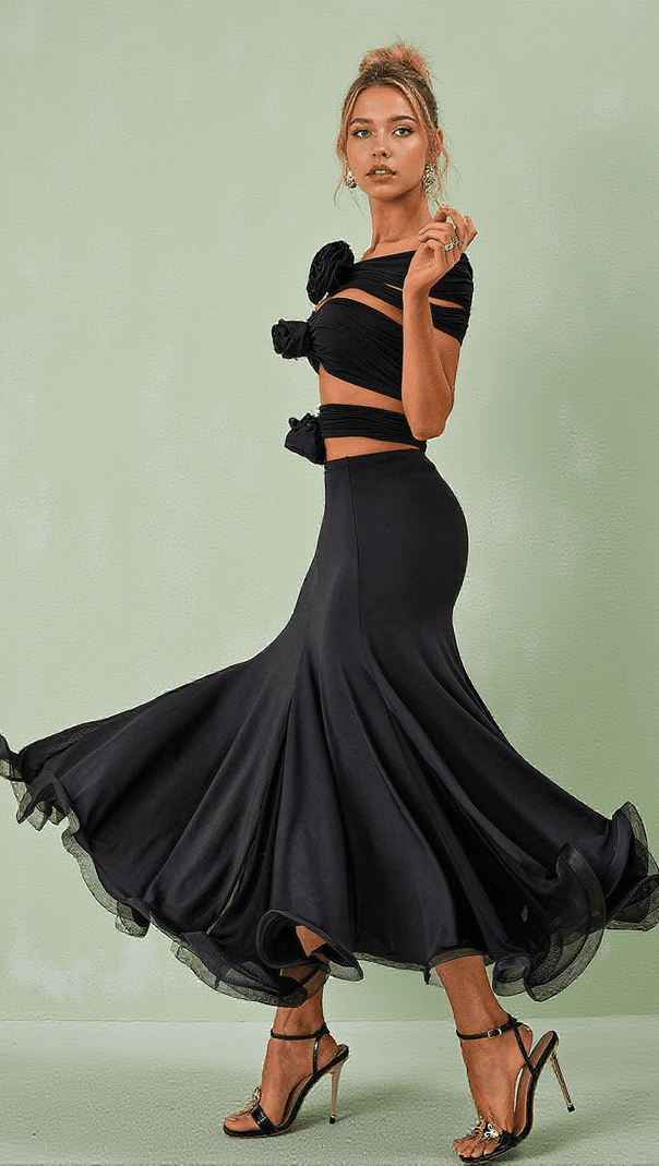 AIIZIE KATERINA SKIRT IN BLACK - product image