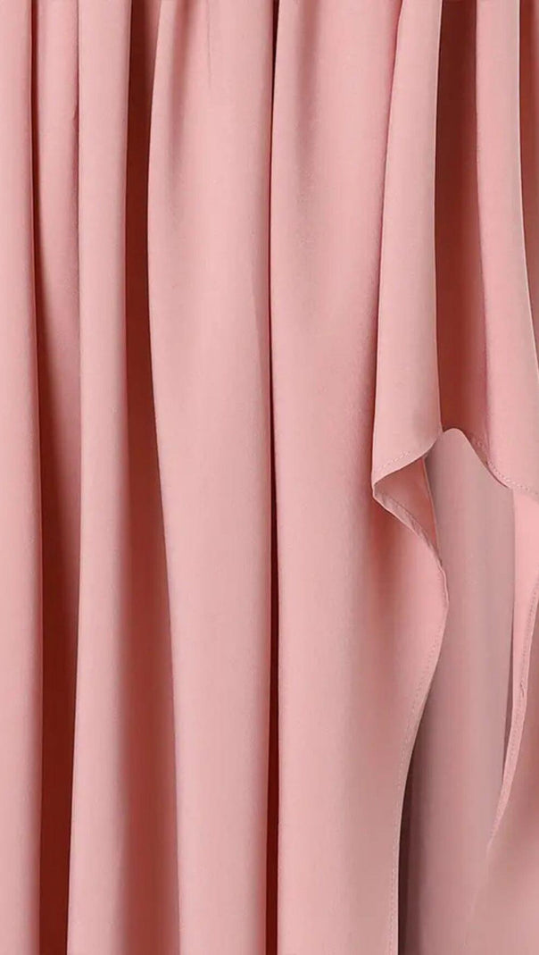 AIIZIE POLYESTER SEQUINS SLEEVELESS RUFFLE DRESS IN PINK - product image