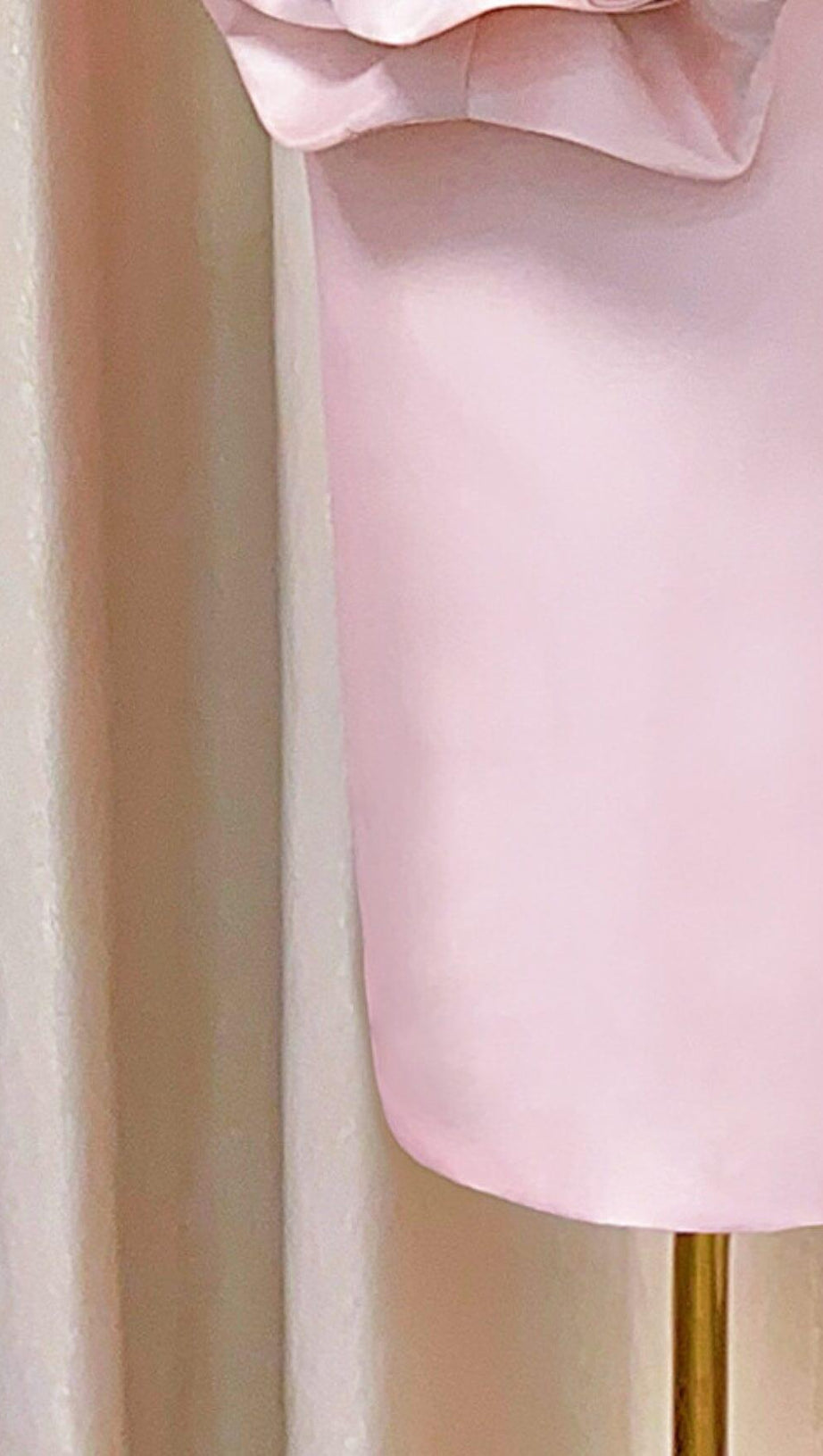 PINK FLORAL STRAPLESS TUBE TOP MIDI DRESS