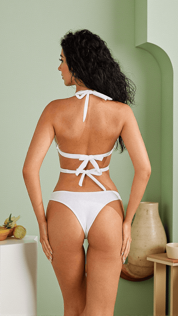 AIIZIE HIRAM RHINESTONE FRINGE BIKINI TWO PIECE SET - product image