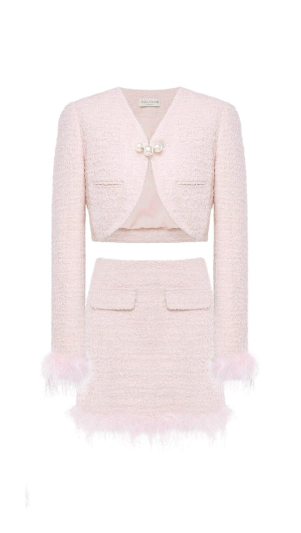 AIIZIE PINK BEADED TASSELS AND FEATHERS FRAGRANCE SET - product image