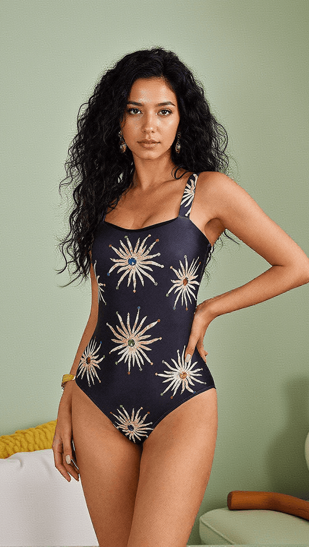 AIIZIE HORACE SUNFLOWER SWIMWEAR TWO PIECE SET - product image