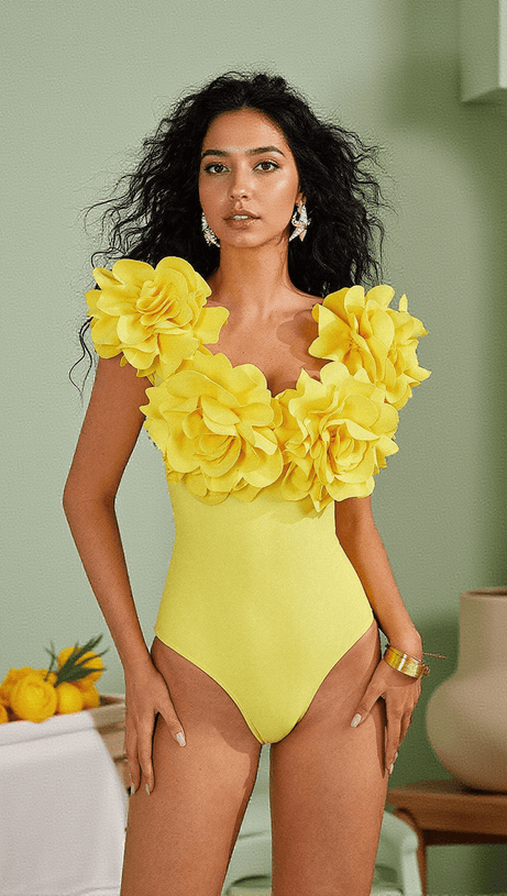 CORNELIUS FLOWER SWIMWEAR TWO PIECE SET