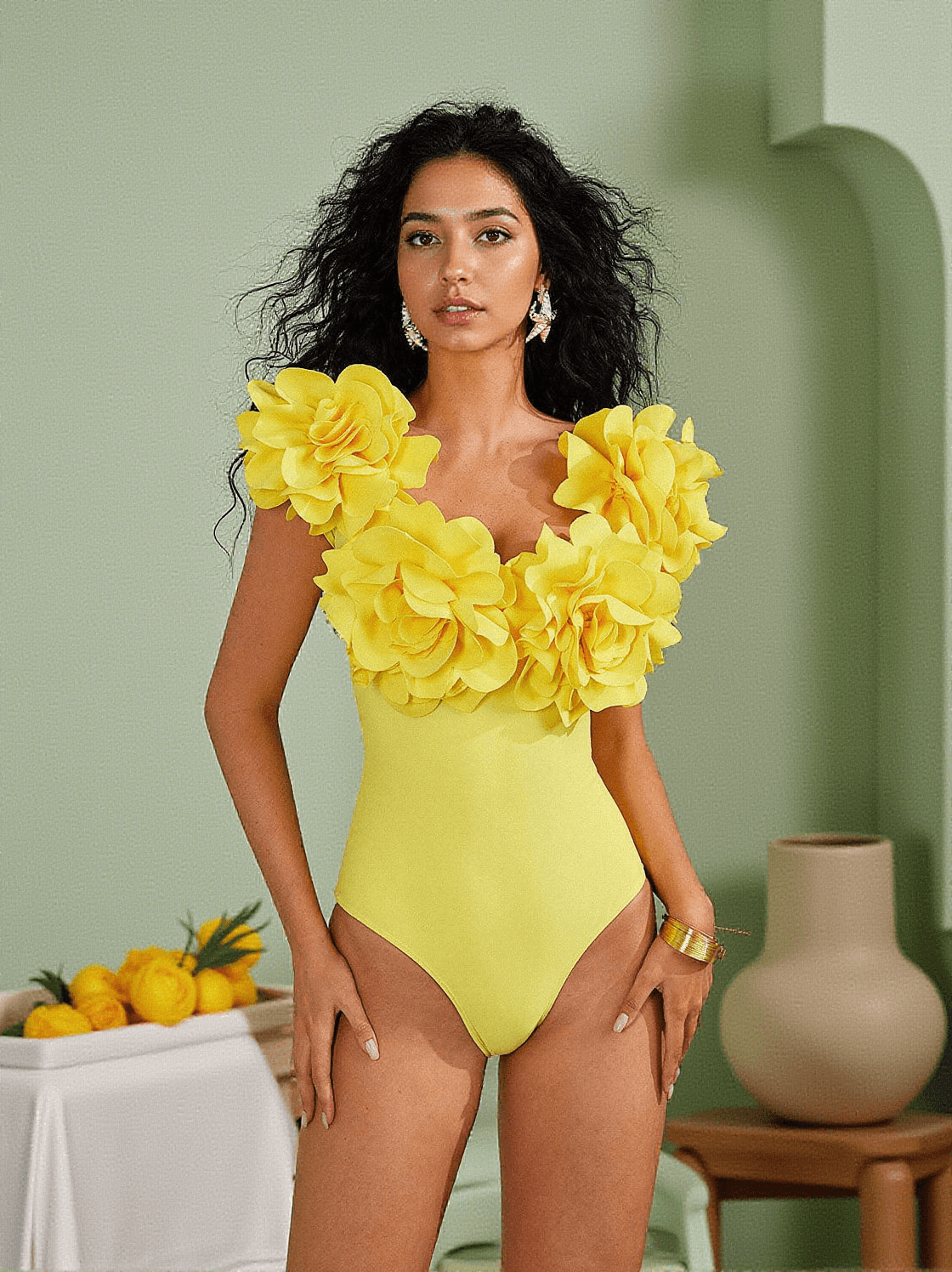 CORNELIUS FLOWER SWIMWEAR TWO PIECE SET