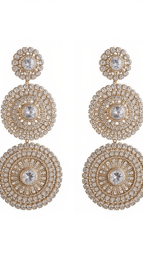 ELINA LAYERED ROUND DIAMOND EARRINGS