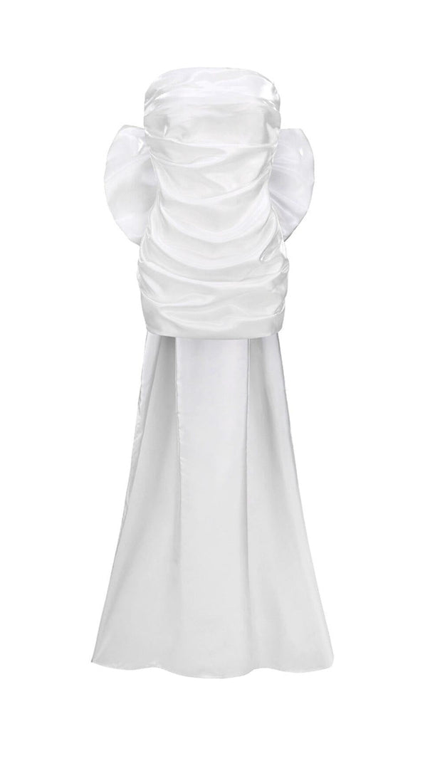 AIIZIE STRAPLESS BOWKNOT MINI DRESS IN WHITE - product image