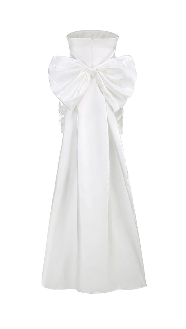 AIIZIE STRAPLESS BOWKNOT MINI DRESS IN WHITE - product image