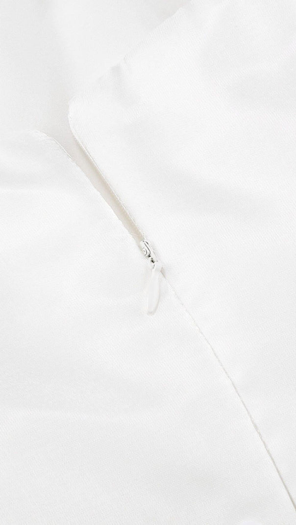 AIIZIE STRAPLESS BOWKNOT MINI DRESS IN WHITE - product image