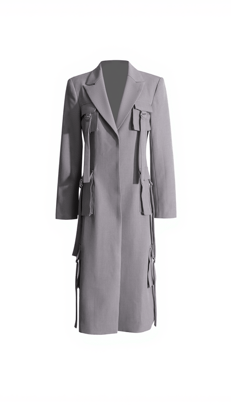 Lilinoe – Langer Blazermantel mit Taschen