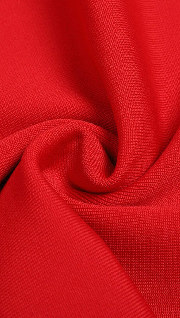 AIIZIE BANDAGE MIDI DRESS IN RED - product image