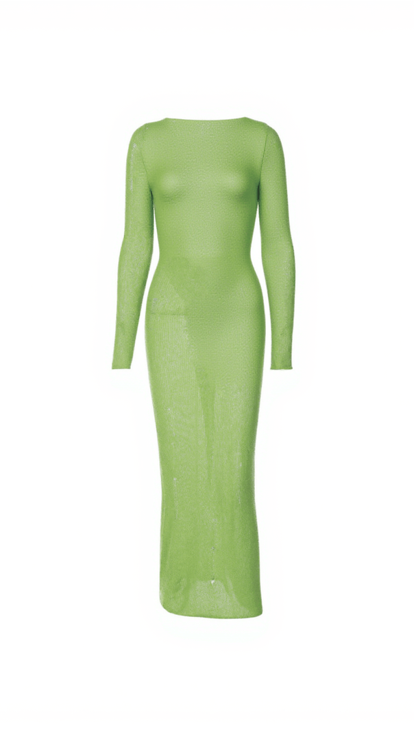 AIIZIE ANATOLE HOLLOW KNIT MAXI DRESS - product image