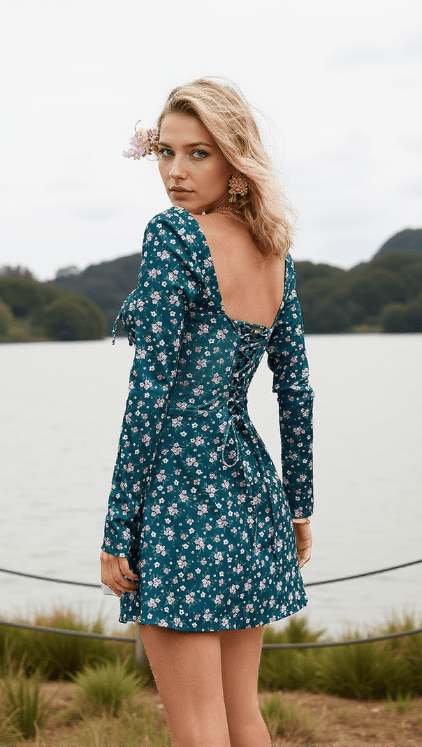 AIIZIE UHTRED FLORAL LACING MINI DRESS - product image