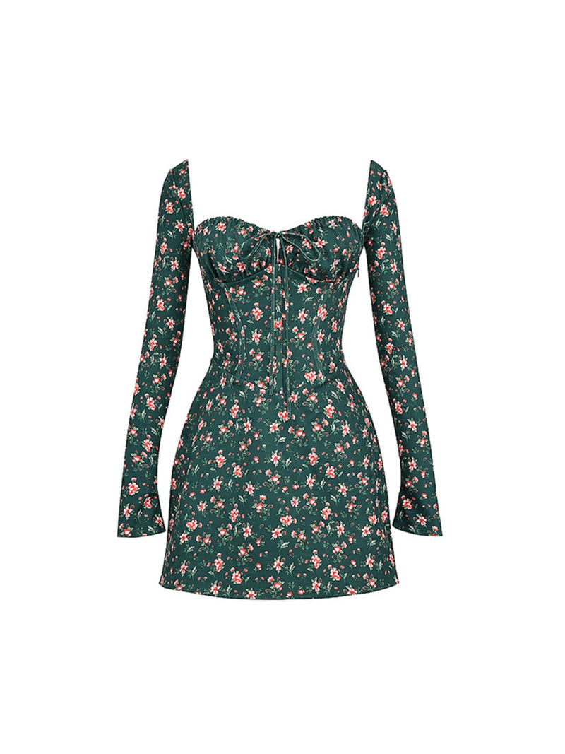 Uhtred Floral Lacing Mini Dress