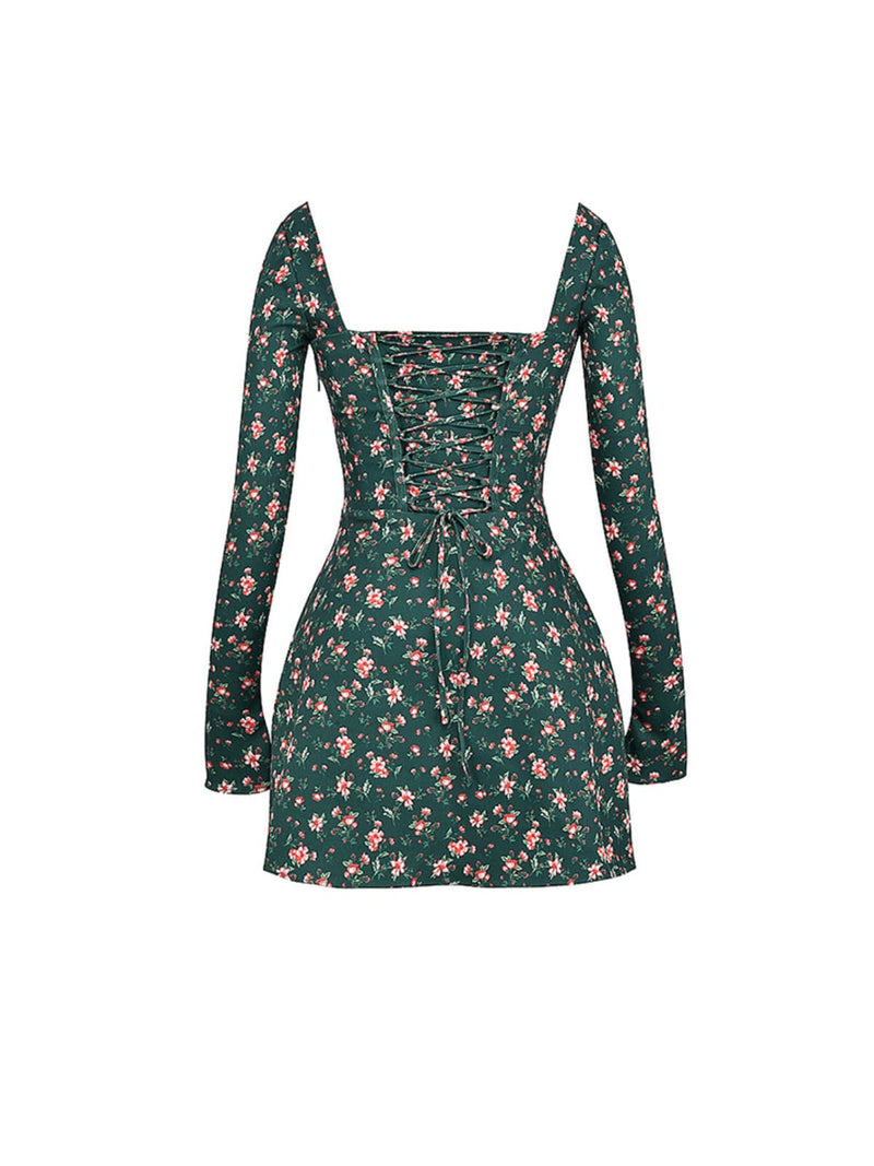 Uhtred Floral Lacing Mini Dress