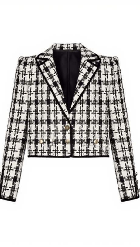 ESRA HOUNDSTOOTH SKIRT THREE PIECE SET