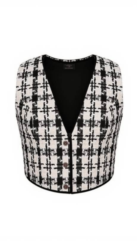 ESRA HOUNDSTOOTH SKIRT THREE PIECE SET